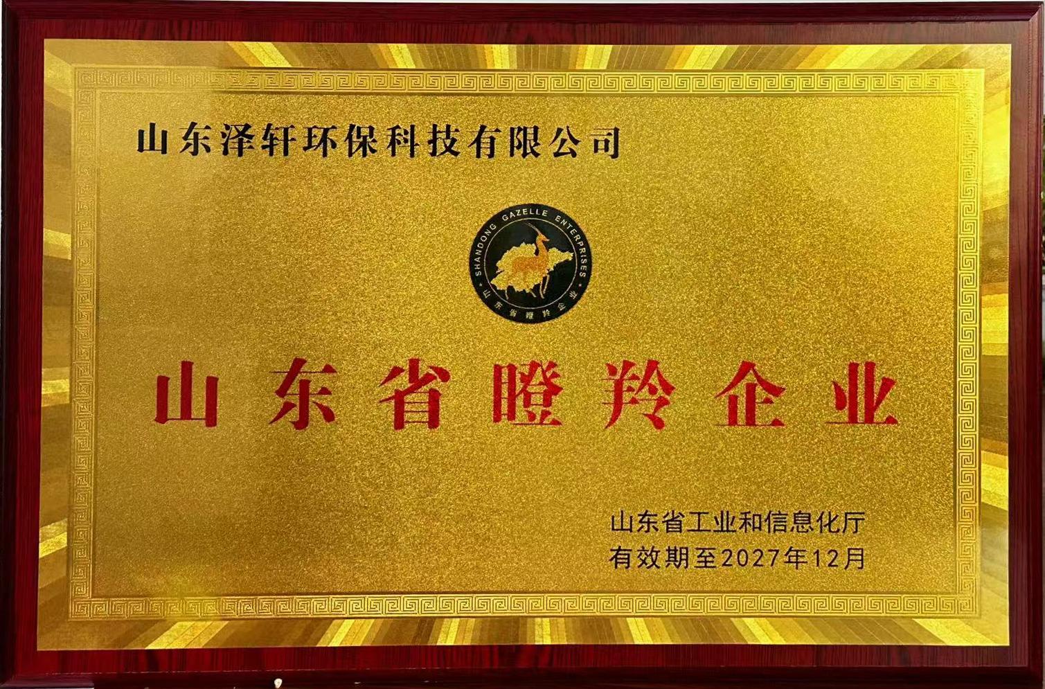 澤軒環(huán)保榮膺省級(jí)瞪羚企業(yè)，開(kāi)啟高速發(fā)展新征程